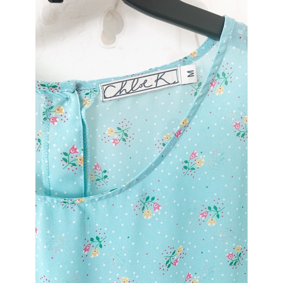 Chloe K Sheer Floral Blouse - Picture 5 of 8